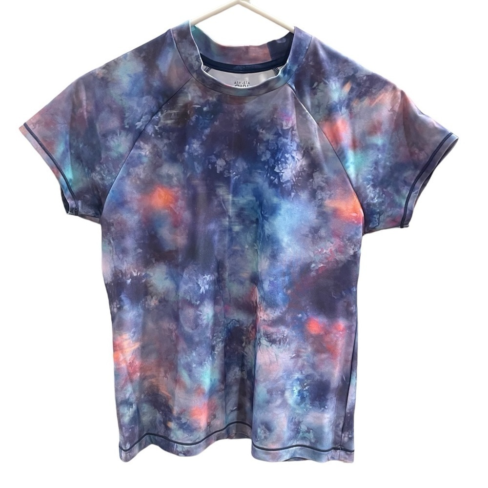ATHLETA Girl Rash Guard Tie Dye Tee
